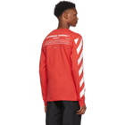 Off-White Red Diagonal Bernini Long Sleeve T-Shirt