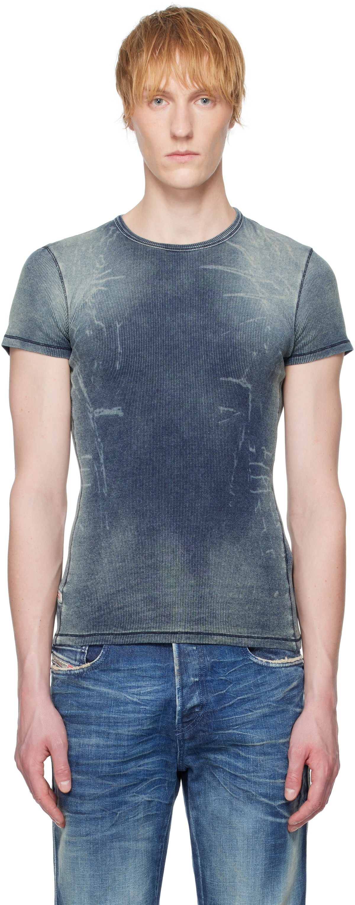 Diesel Faded tank top with puffy Oval D - T-Shirts Mens in Diesel Faded tank top with puffy Oval D - T-Shirts Mens in