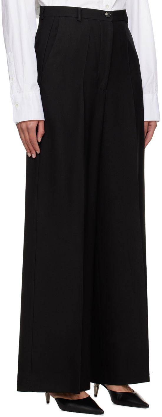 Teurn Studios Black Flat-Front Trousers