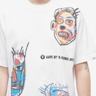 Men's AAPE x Jean Michel Basquiat Face T-Shirt in White