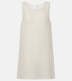 Leset Stella sequined linen-blend minidress