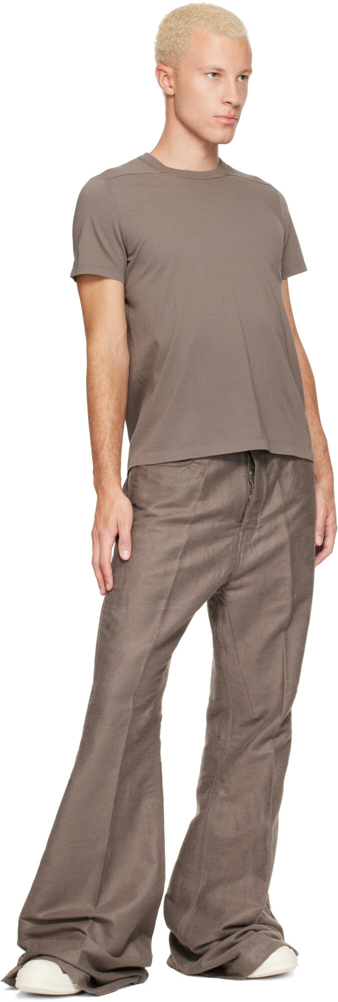 Rick Owens Taupe Tower Short Level T-Shirt