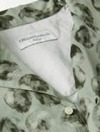 Officine Générale - Eren Camp-Collar Printed Cotton-Voile Shirt - Green