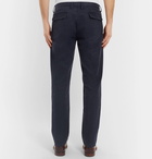 Massimo Alba - Blue Slim-Fit Pleated Cotton Trousers - Navy