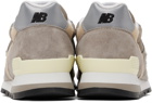 New Balance Gray & Khaki Made in USA 996 Core Sneakers