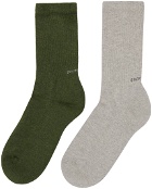 SOCKSSS Two-Pack Khaki & Gray Socks