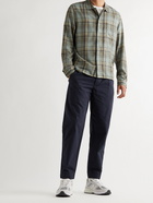 FOLK - Assembly Tapered Pleated Cotton Trousers - Blue