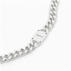 NUMBERING Men's Curb Chain Bracelet in Silver