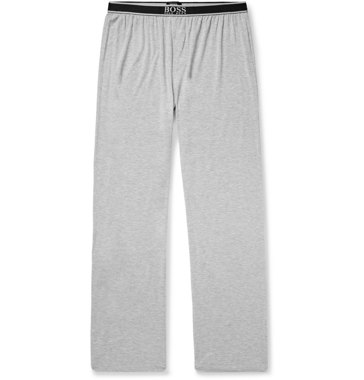 Photo: Hugo Boss - Mélange Stretch-Modal Jersey Pyjama Trousers - Gray