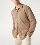 Zegna Cotton and silk jacquard shirt