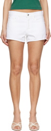 AGOLDE White Low Rise Parker Shorts