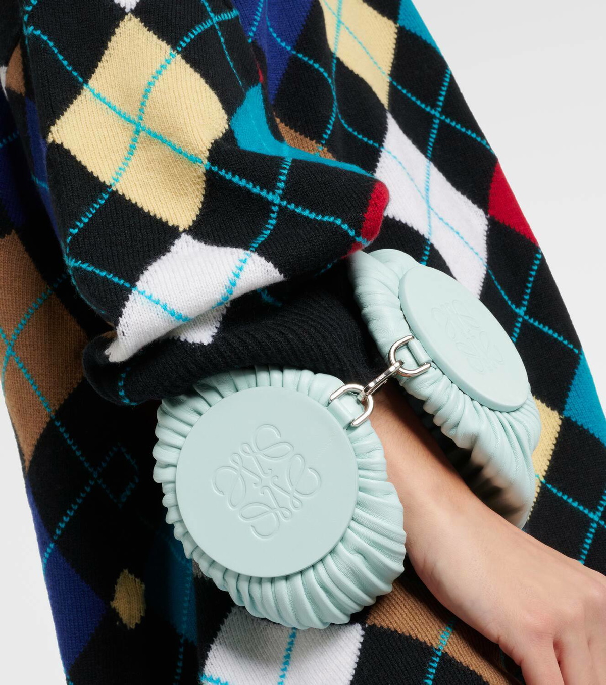 Loewe Bracelet pleated leather shoulder bag