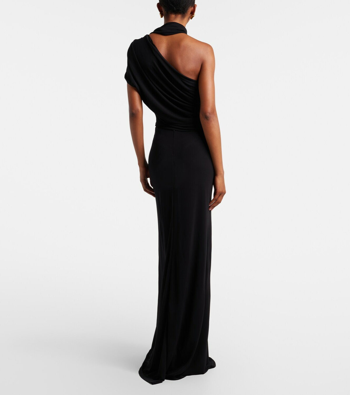 Christopher Esber Embellished gathered jersey maxi skirt