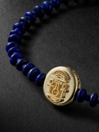 Luis Morais - Gold Lapis Lazuli Beaded Bracelet
