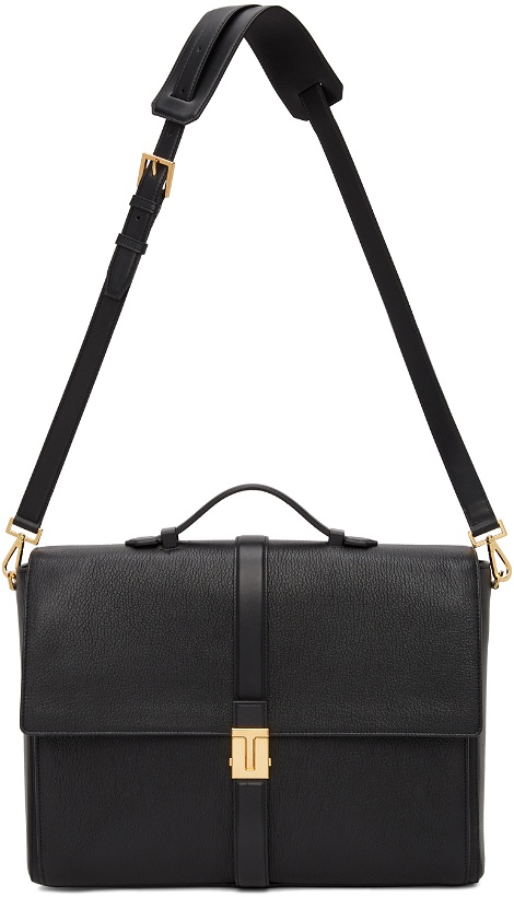 Photo: TOM FORD Black T Clasp Briefcase