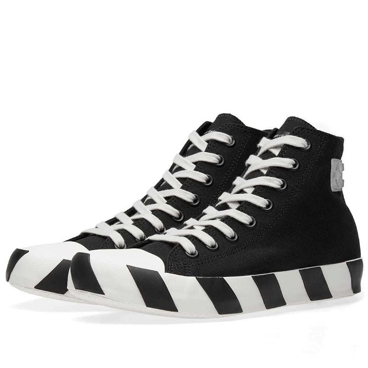 Photo: Off-White Stripe High Sneaker Black