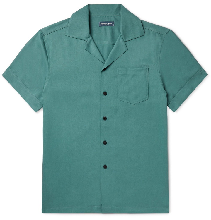 Photo: FRESCOBOL CARIOCA - Camp-Collar TENCEL Shirt - Green