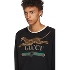 Gucci Black Classic Leopard Sweatshirt