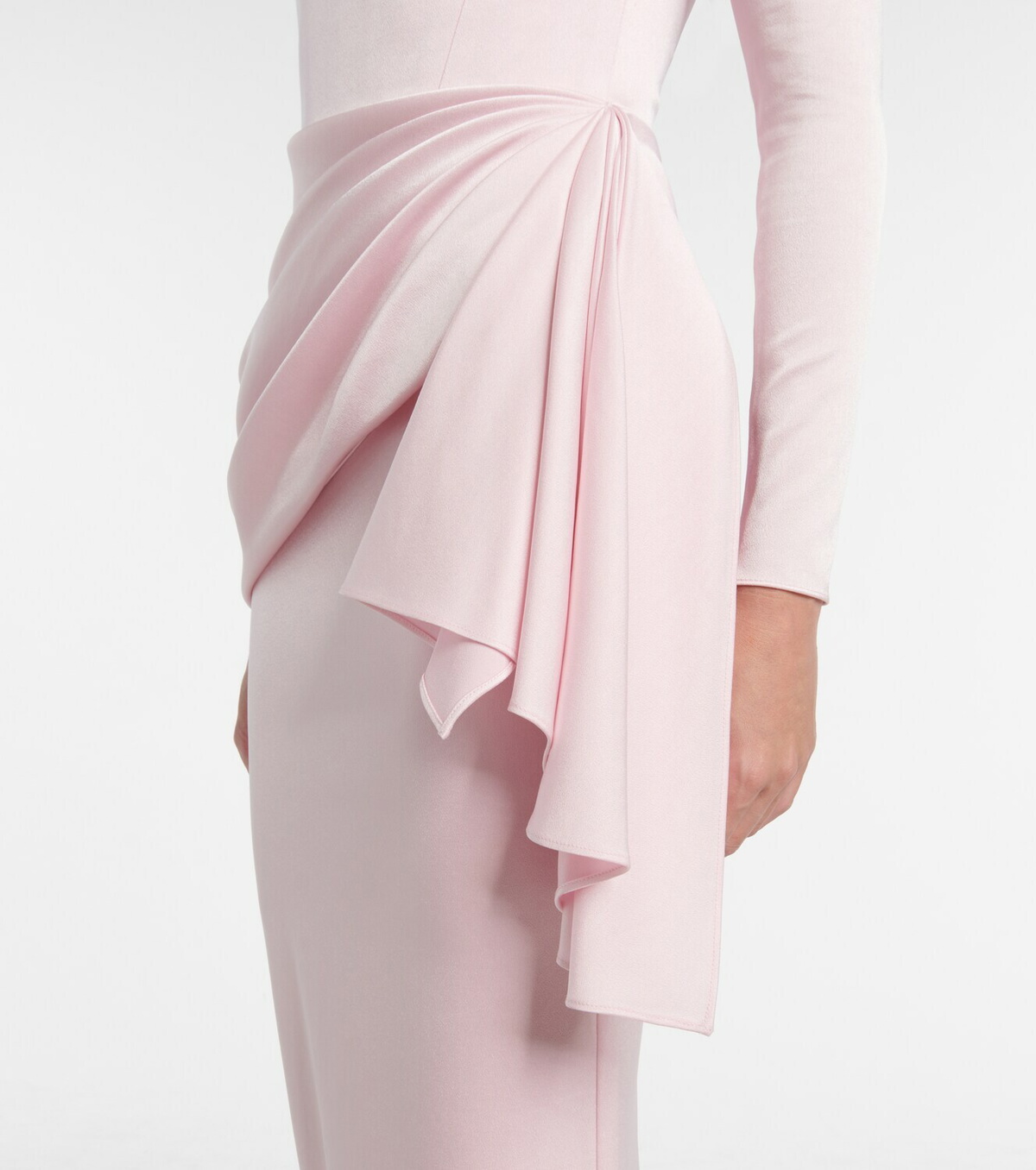 Alex Perry Draped crêpe satin midi dress