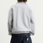 Dime Men's Classic Terry Quarter Zip Sweatshirt in Heather Gray