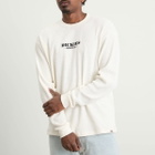 Dickies Men's Long Sleeve Waffle T-Shirt in Egret