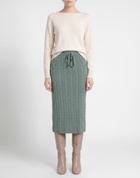 Peserico Womens Midi skirt in Sage green