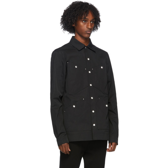 Rick Owens Black Four Pocket Outershirt Jacket Rick Owens