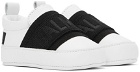Balmain Baby White & Black Slip-On Sneakers