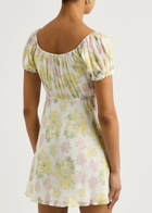 Loveshackfancy Clemente Floral-print Chiffon Mini Dress Cream