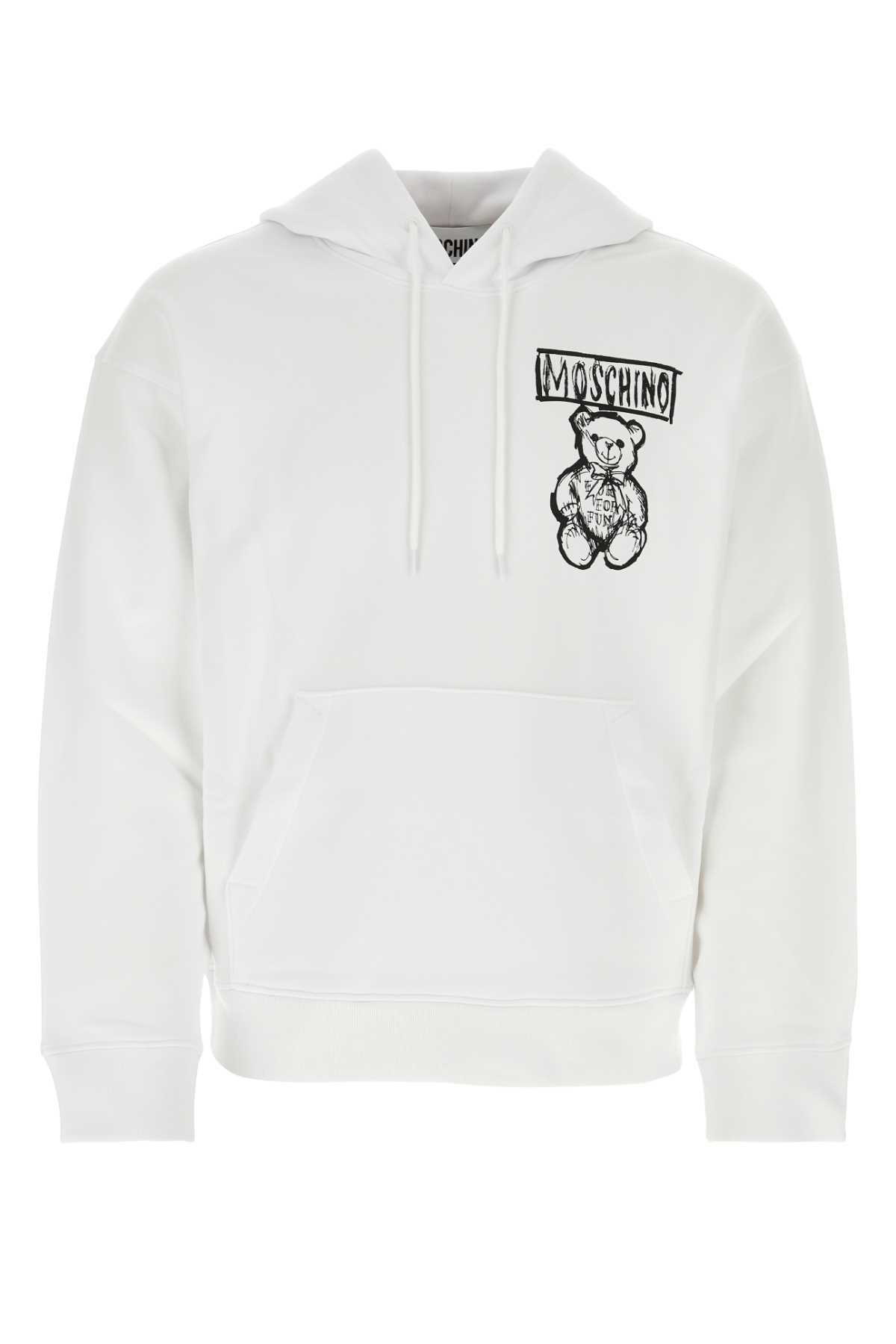 Moschino White Double Question Mark Sweatshirt Moschino