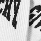 Givenchy Men's College Logo Sock in White