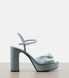 Valentino Garavani Cœur Royal embellished satin platform sandals