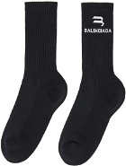 Balenciaga Black Sporty B Tennis Socks