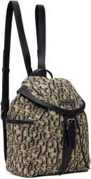 Acne Studios Beige Mini Monogram Backpack