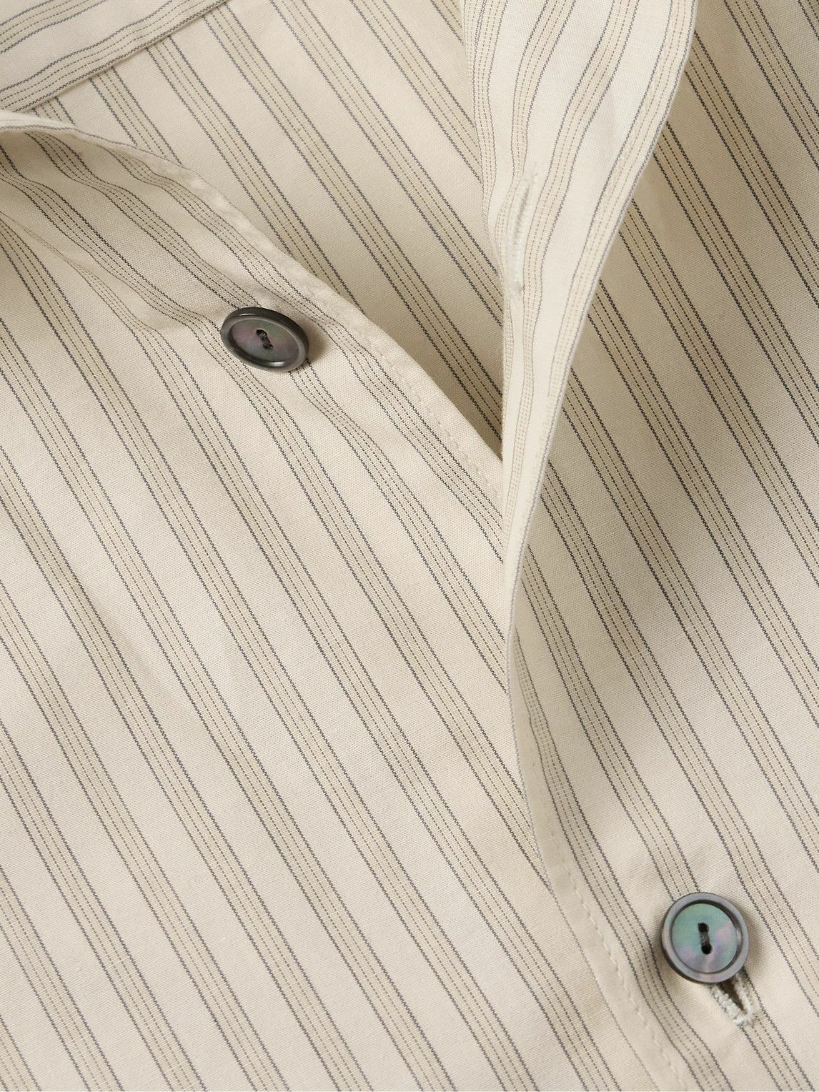 The Row - Ashford Striped Organic Cotton Shirt - Neutrals