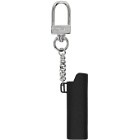 Ambush Black and Silver Logo Lighter Case Keychain