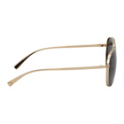 Versace Gold Greca Aviator Sunglasses