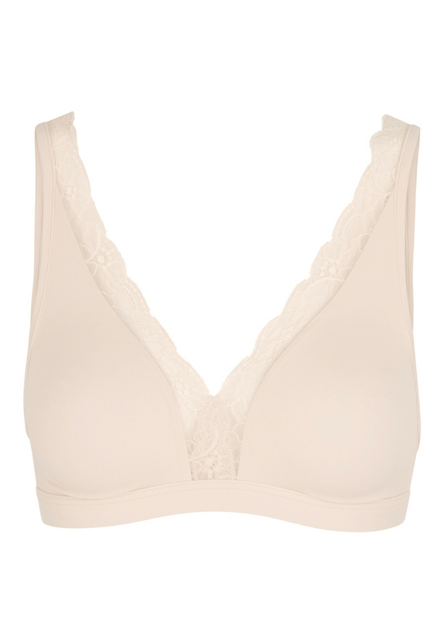 Hanro Lace-trimmed Soft-cup bra Nude