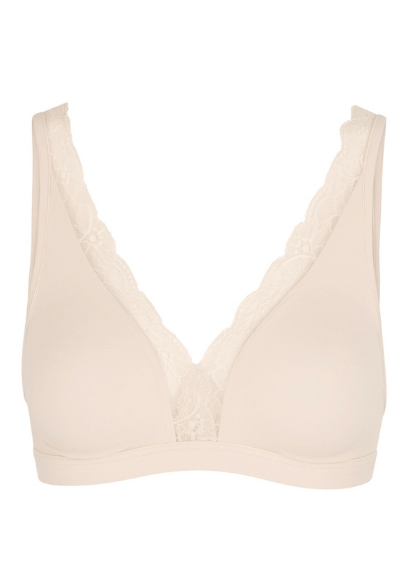 Photo: Hanro Lace-trimmed Soft-cup bra Nude