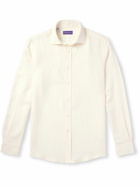 Ralph Lauren Purple label - Cutaway-Collar Silk and Linen-Blend Shirt - Neutrals