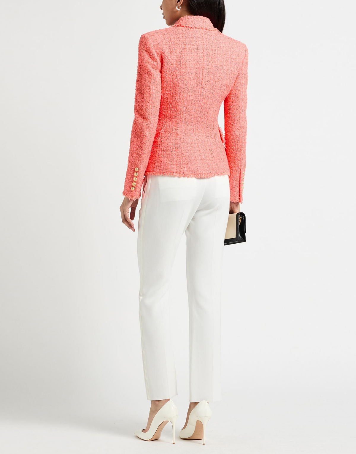 Balmain Womens Blazer Coral