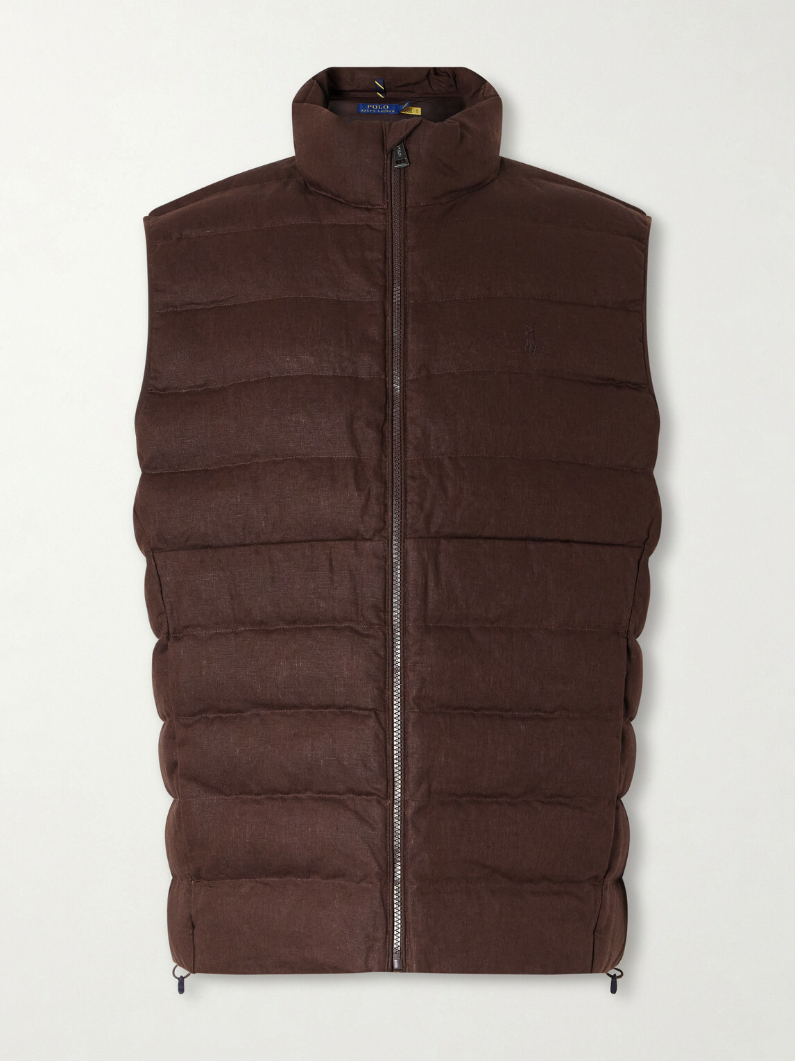 Polo Ralph Lauren - The Colden Logo-Embroidered Quilted Linen Vest - Brown