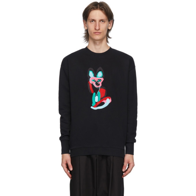 Maison Kitsune Black ACIDE Fox Sweatshirt Maison Kitsune