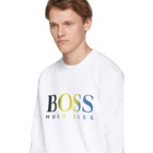 Boss Hugo Boss White Wailes Logo Sweatshirt