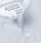 Maison Margiela - Grandad-Collar Embroidered Cotton-Poplin Shirt - Gray