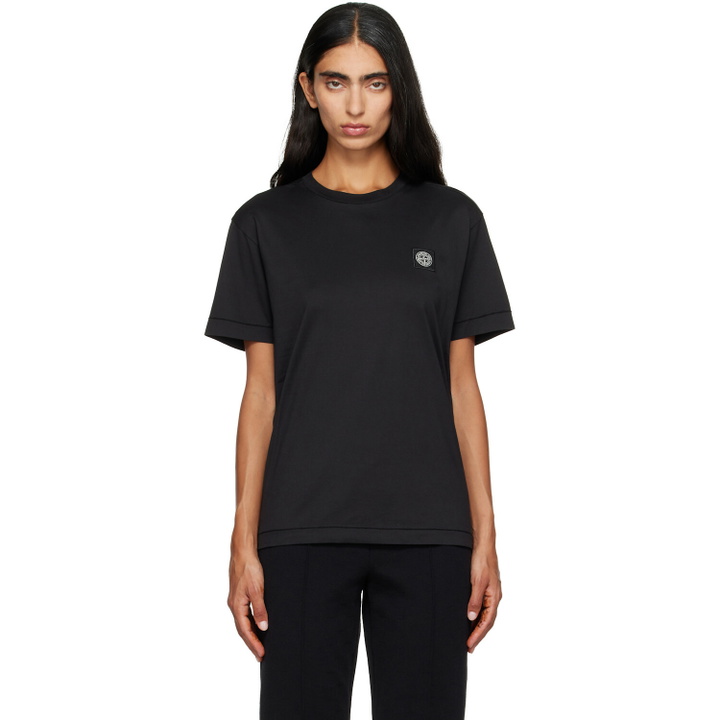 Photo: Stone Island Black 2100027 60/2 Cotton Jersey T-shirt