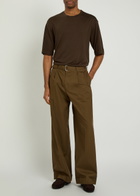 Officine Générale Boris Knit T-shirt Dark Brown