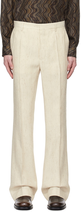 Photo: Dries Van Noten Off-White Flared Trousers