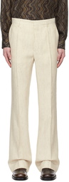 Dries Van Noten Off-White Flared Trousers