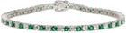 Hatton Labs Silver & Green Tennis Bracelet